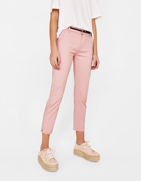 Belted chino trousers polo