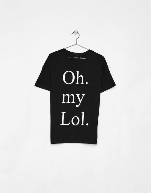 Ecologically grown cotton T-shirt with slogan